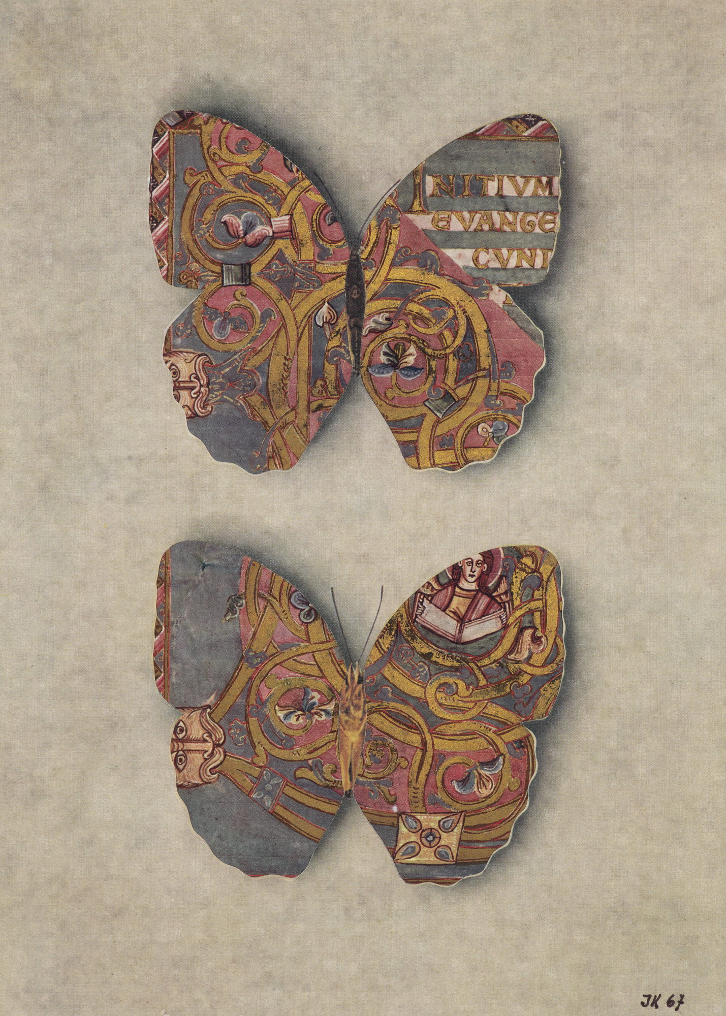 Jiri Kolar :: Butterflies, 1967. Collage of color offset prints fully mounted on cardboard. | src Jeschke van Vliet
