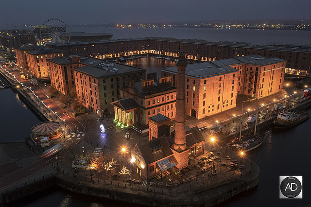 Tic Tok Dock. The dawn of Christmas eve, eve at The Royal Albert Dock.