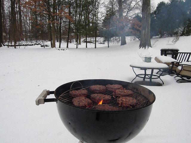 A hearty Merry Christmas greetings to all my Flickr friends! To celebrate the spirit of the holiday, we're BBQing hamburgers here in New York State where the summers are endless and it never gets cold or snowy. The palm trees are doing fine! Cheers.