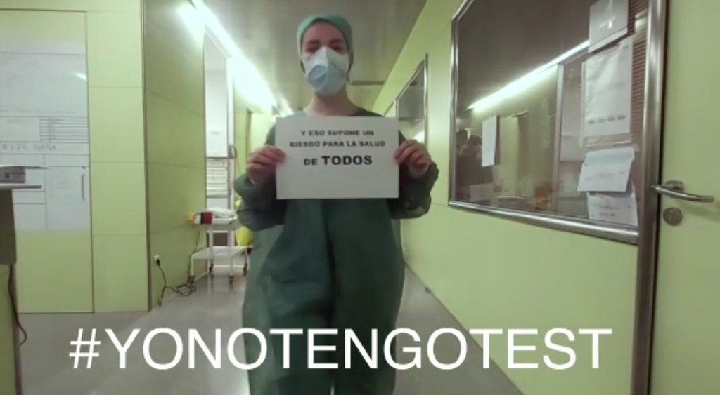 FOTOGRAFÍA. ESPAÑA, MARZO DE 2020. El personal sanitario denuncia en un vídeo que 'yo no tengo test. A pesar de no tener síntomas puedo ser positivo en COVID 19'. Ñ Pueblo (5)
