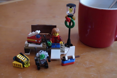 Haltepunkt meines Lego-Weihnachtszuges (zusammengebaut)