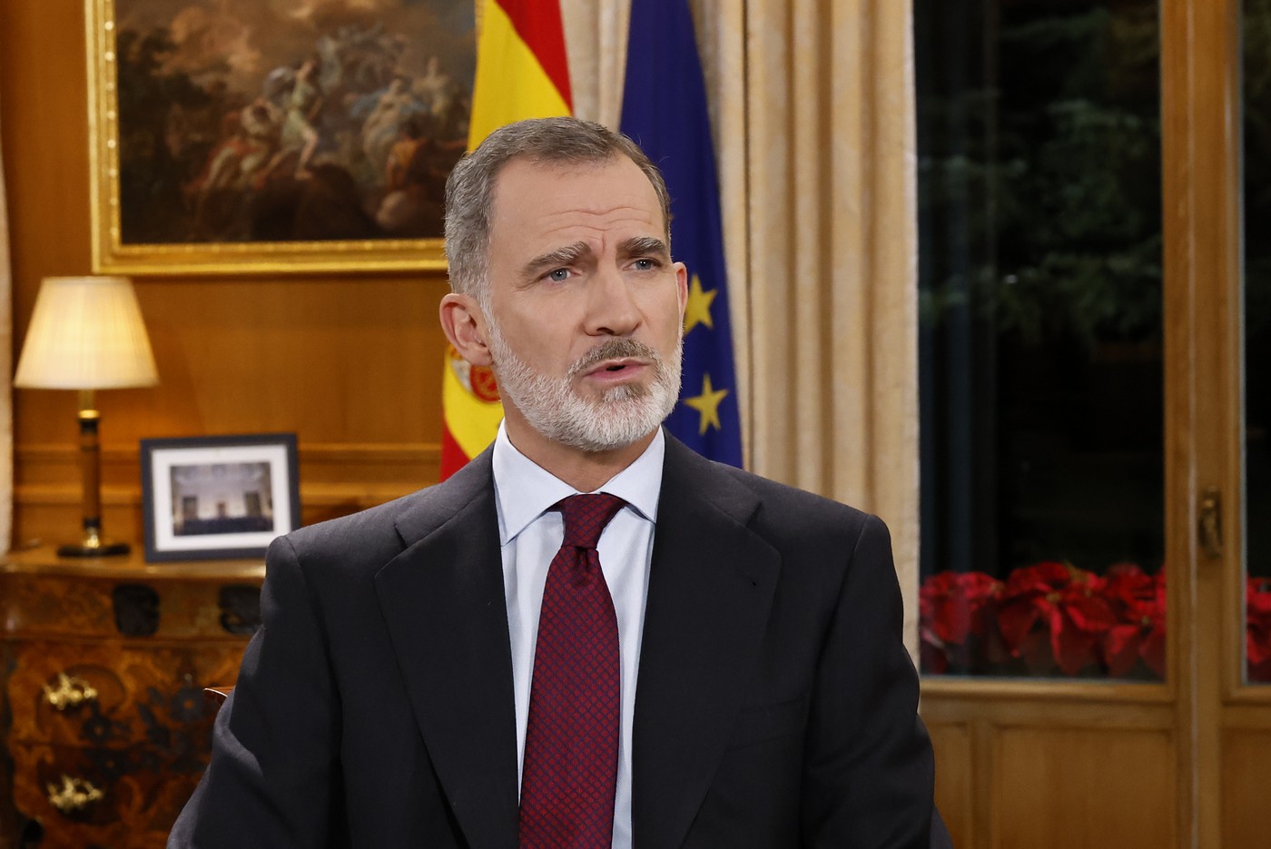 FOTOGRAFÍA. MADRID (ESPAÑA), 24.12.2022. Su majestad el rey Felipe VI de España se dirige a los españoles en su tradicional mensaje de Navidad 2022. Ñ Pueblo (2)