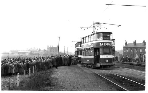 Leeds trams after Hunslet RLFC match