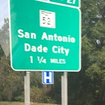 FL 589, exit 27 No, not San Antonio, Texas. No, Dade City is not in Miami-Dade County.