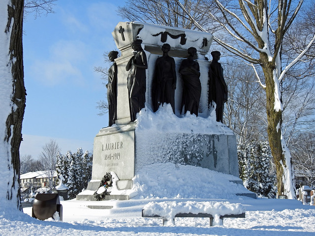 The tomb of Canada's seventh Prime Minister, Sir Wilfred Laurier (1841-1919), in Notre-Dame Cemetery in Ottawa, Ontario.
