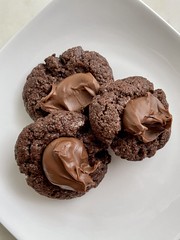 Nutella chocolate thumbprint cookies