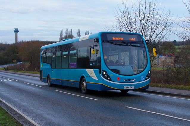 Airside Travels: Arriva Colchester Wright Streetlite/Wrightbus Streetlite DF GN64DXS (4262) Parsonage Road Takeley 25/12/22