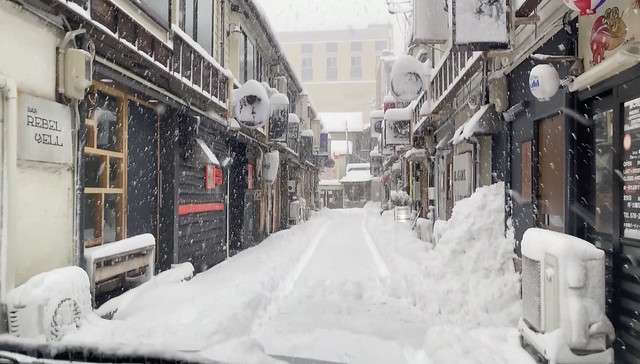 大雪警報の金沢
