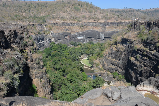 Another perspective of the Ajanta Caves from the upper level viewpoint