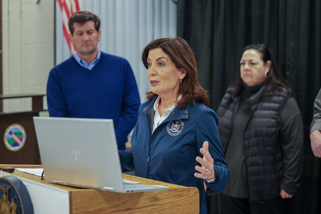 Governor Hochul Holds Storm Briefing with County Executive Poloncarz