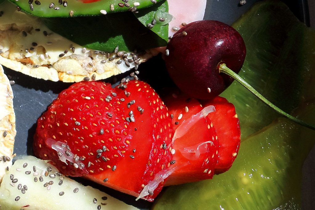 Super Healthy Strawberry Cherry Cucumber Sandwich