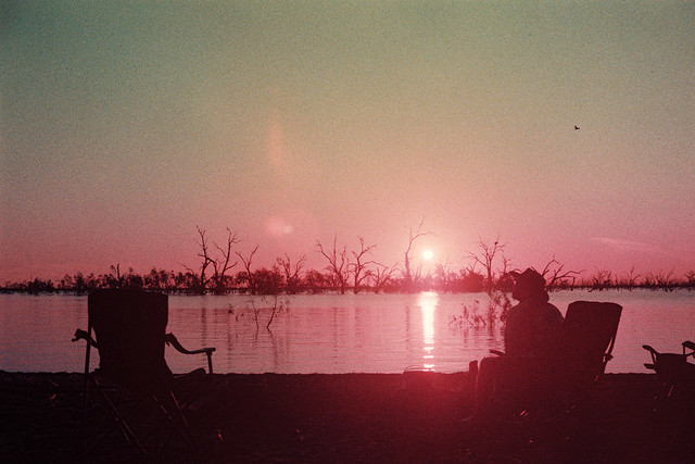 Menindee lake sunset - 35mm film
