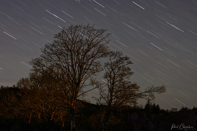 Star trails over Argyll. (Explore)