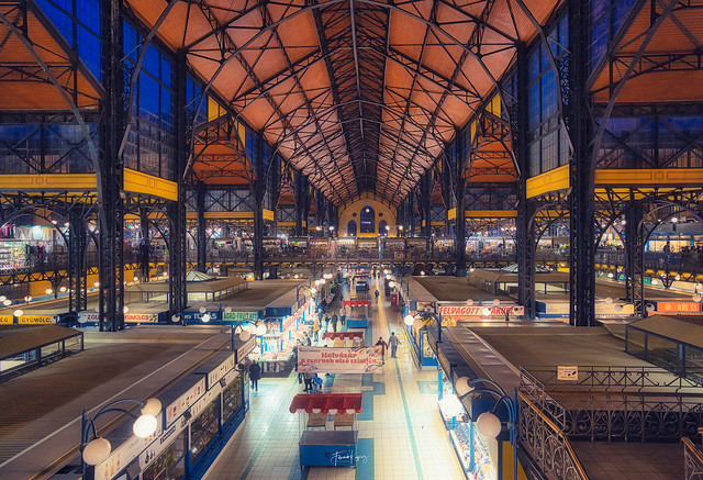 Mercado central de Budapest.