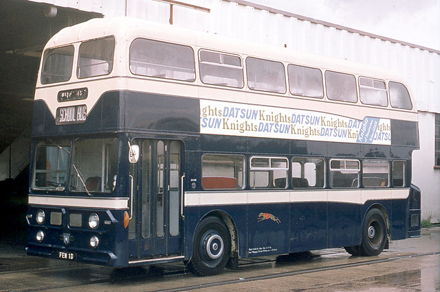 Whippet Coaches . Fenstanton , Cambridgeshire . FEW1D . Fenstanton Bus Garage , Cambridgeshire. Saturday morning 11th-June-1977 .