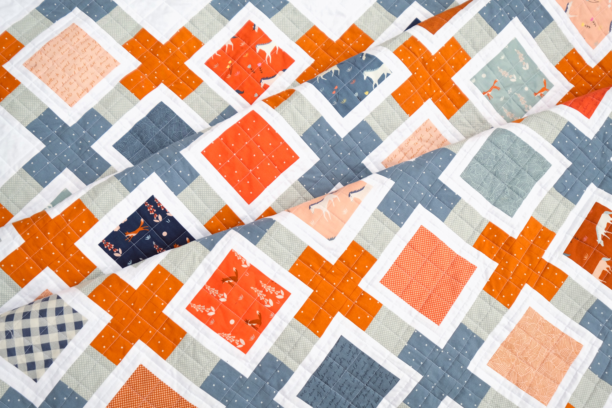 The Olivia Quilt in Meander - Kitchen Table Quilting