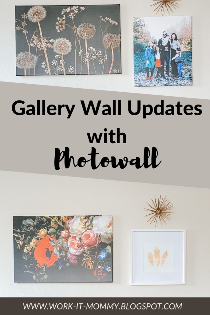 Gallery wall updates with Photowall on Work it Mommy blog