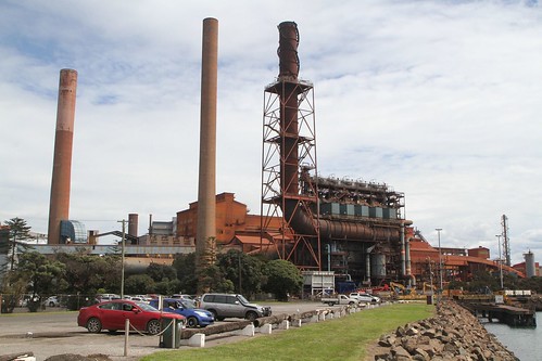 Port Kembla Steelworks beside Tom Thumb Lagoon