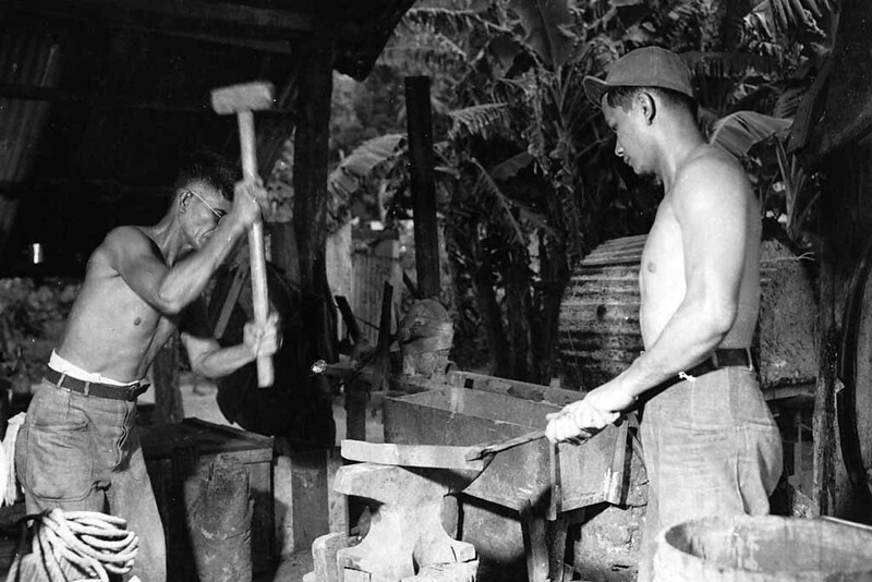 Blacksmiths, 1945. Micronesian Area Research Center (MARC).