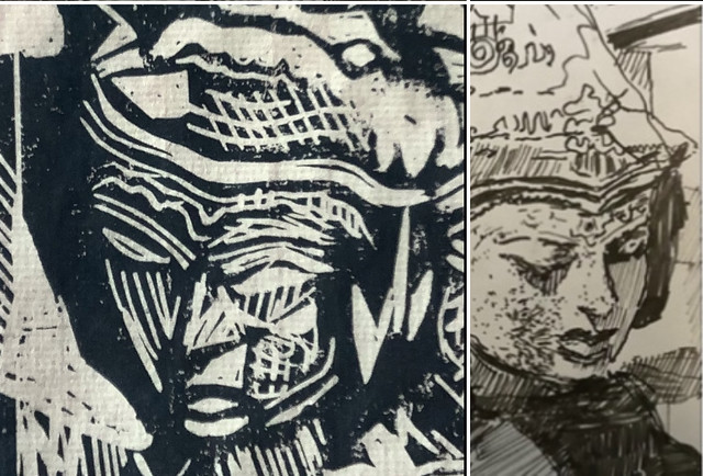 Brahma | Linocut from a drawing made from BM collection 2021… | Flickr
