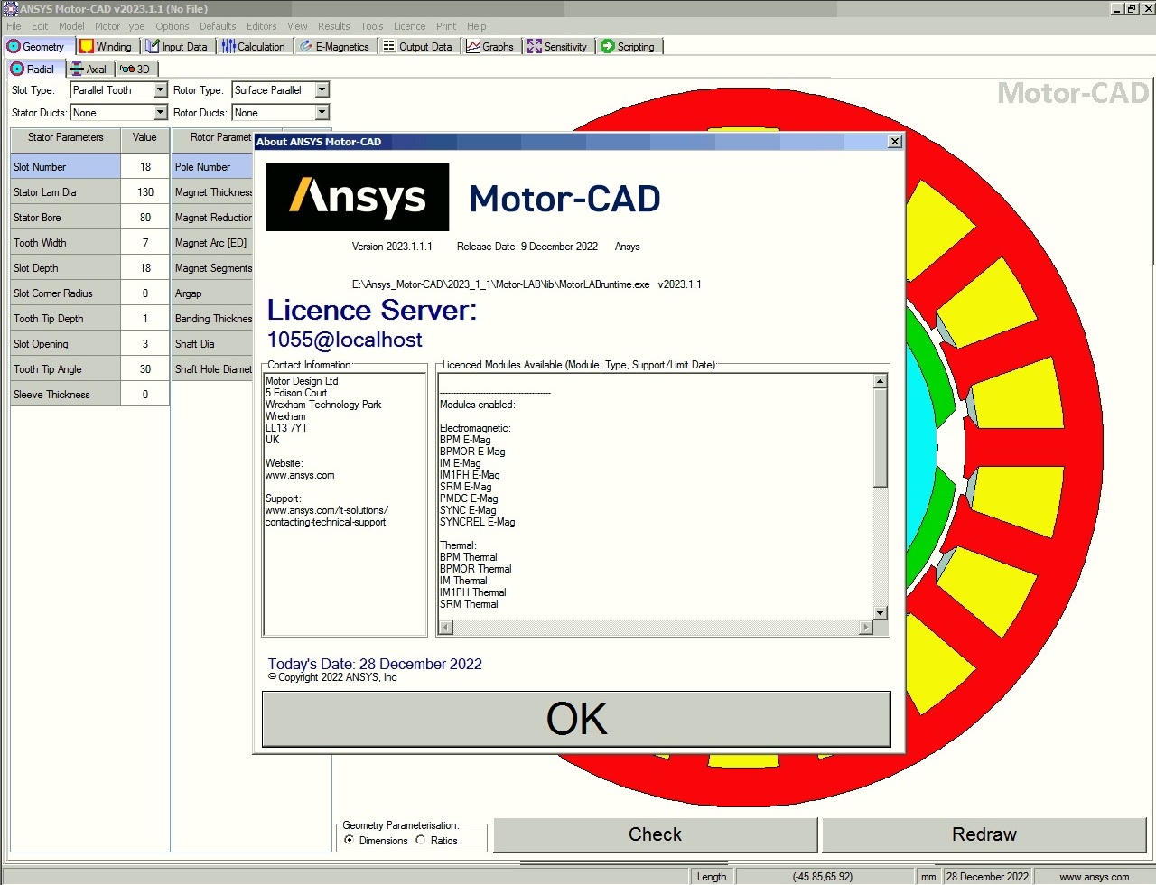 Working with ANSYS Motor-CAD v2023 R1.1 full license