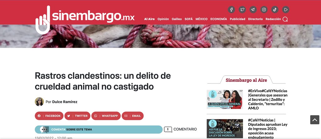Sin Embargo - Rastros Clandestinos | Igualdad Animal | Animal Equality |  Flickr