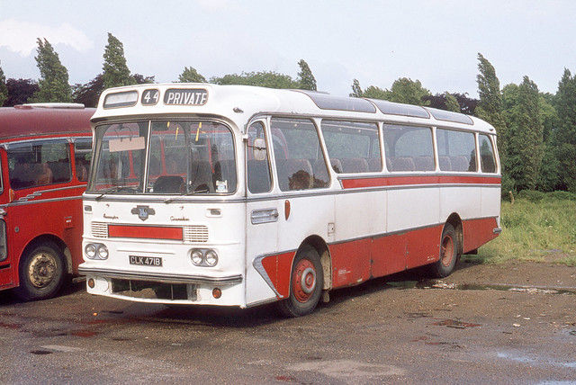 Rosemary Coaches ( Dack ) . Terrington St Clements , Norfolk . CLK471B . Terrington St Clements , Norfolk . 11th-June-1977