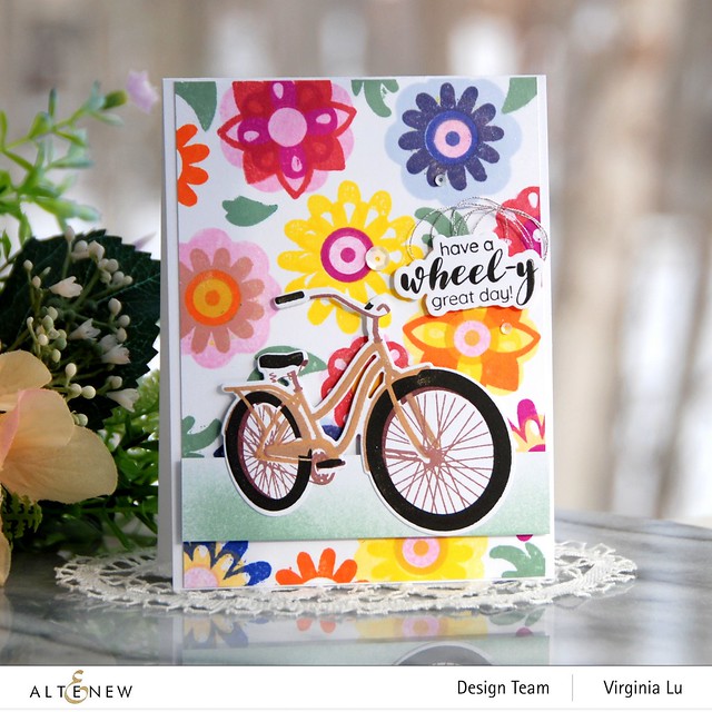 Altenew-Groovy Garden Stamp Set-Retro Bicycle Stamp & Die Bundle  (3)