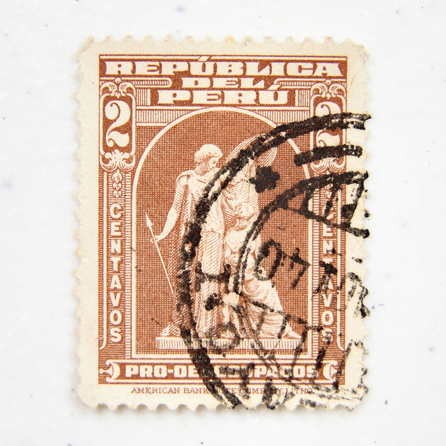 World Stamps - Peru 1940 2 Centavos