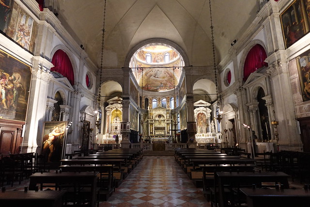 Eglise San Rocco, Venise : Vue intérieure