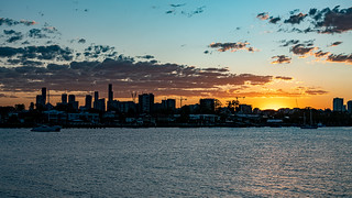 Sunset, Hamilton Riverwalk, Brisbane River, Brisbane, QLD, Queensland, River, 25 November 2022 (1)