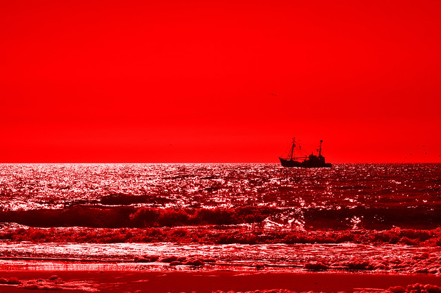 Noordzee (rood).