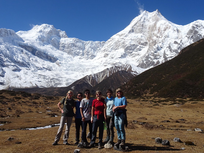 Me, Bhudi, Tsering Tarke, Sara, Mingmi and Sonia, Punggyen Gompa acclimatisation walk
