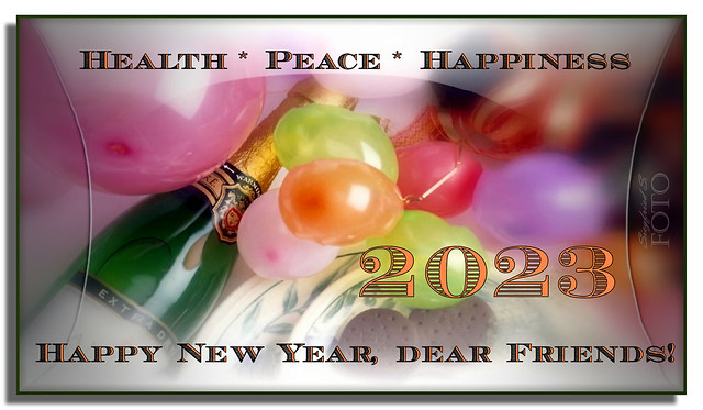 Ich wünsche allen einen guten Rutsch in ein hoffentlich besseres, friedliches und gesundes Neues Jahr 2023! - I wish everyone a happy new year in a hopefully better, peaceful and healthy New Year 2023!
