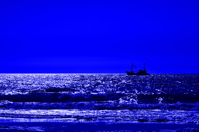 Noordzee (blauw).