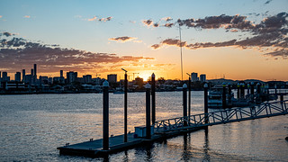 Sunset, Bretts Wharf, Brisbane River, Brisbane, QLD, Queensland, River, 25 November 2022 (2)