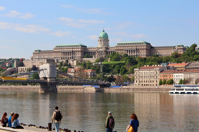 Budapest: Budavári Palota from across the Danube