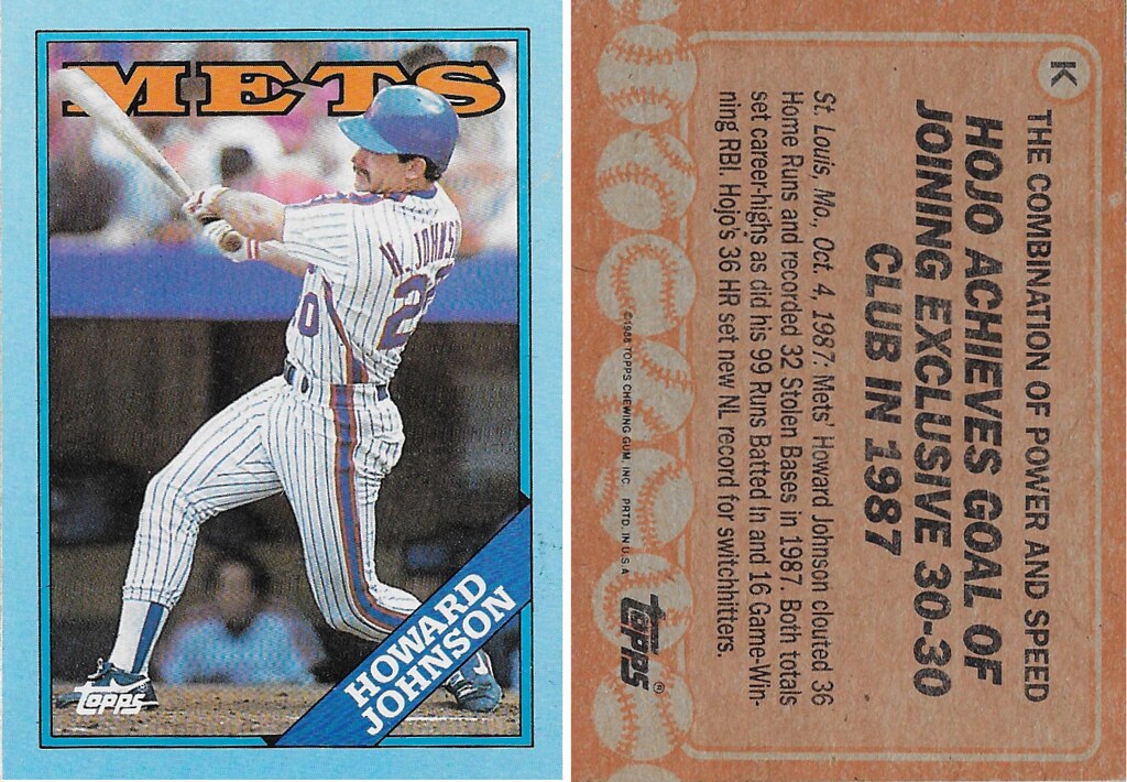 1988 Topps Wax Card - Johnson, Howard (Dark Stock)