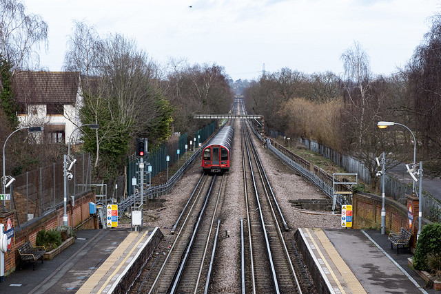 Eastbound Central Line Train from Theydon Bois