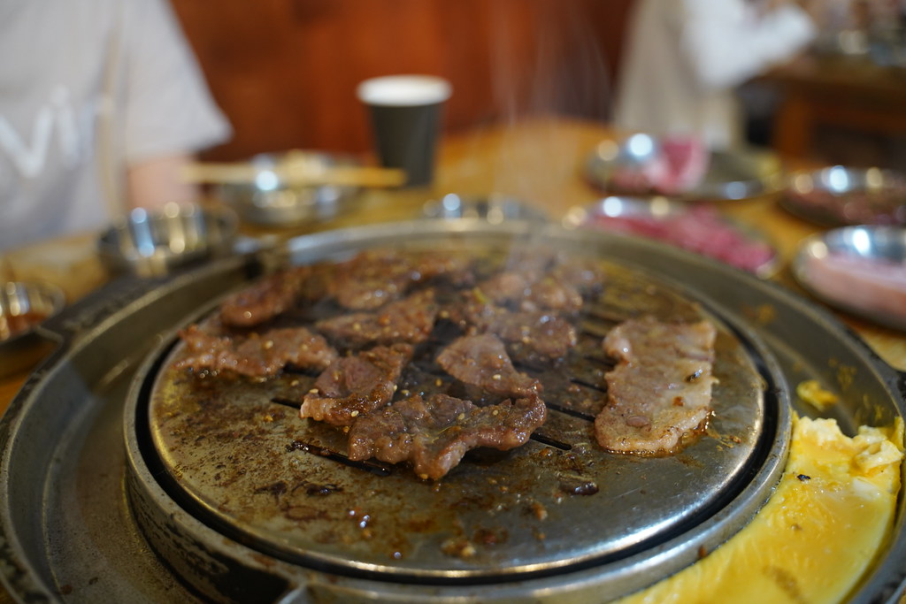 Marinated Scotch fillet on the BBQ - 678 Korean BBQ, Eastwood - wide