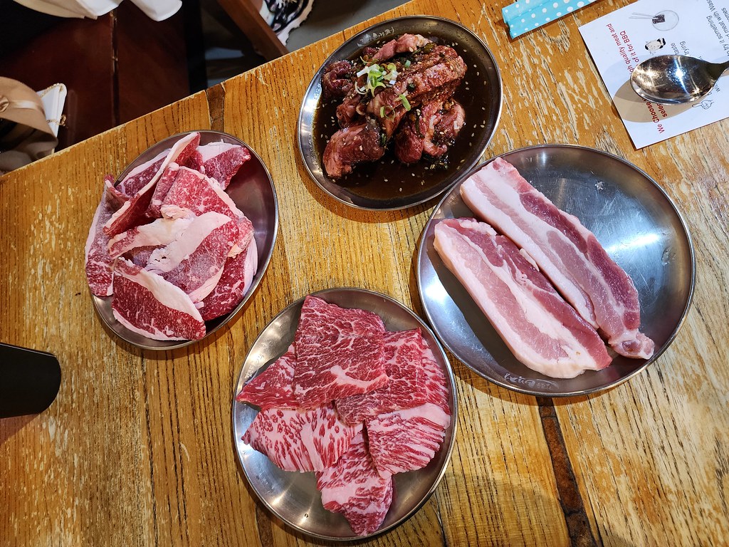 Beef brisket, snow marbled short rib, pork belly, marinated Scotch fillet - 678 Korean BBQ, Eastwood - S22