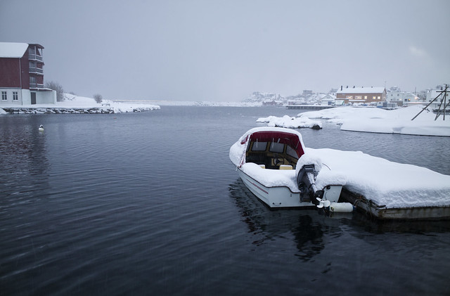 Snowy little boat
