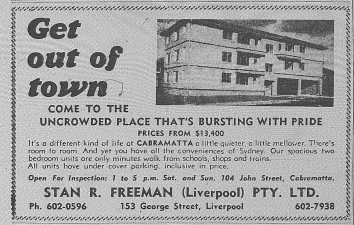 Cabramatta Units Ad June 12 1971 daily telegraph 42