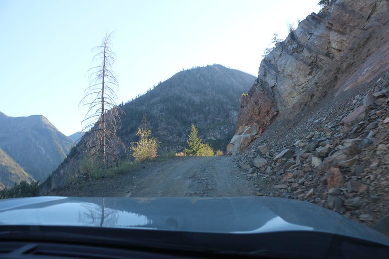 Driving up Harts Pass Road (NF5400) the highest road in Washington State, en route to the PCT trailhead near Slate Peak