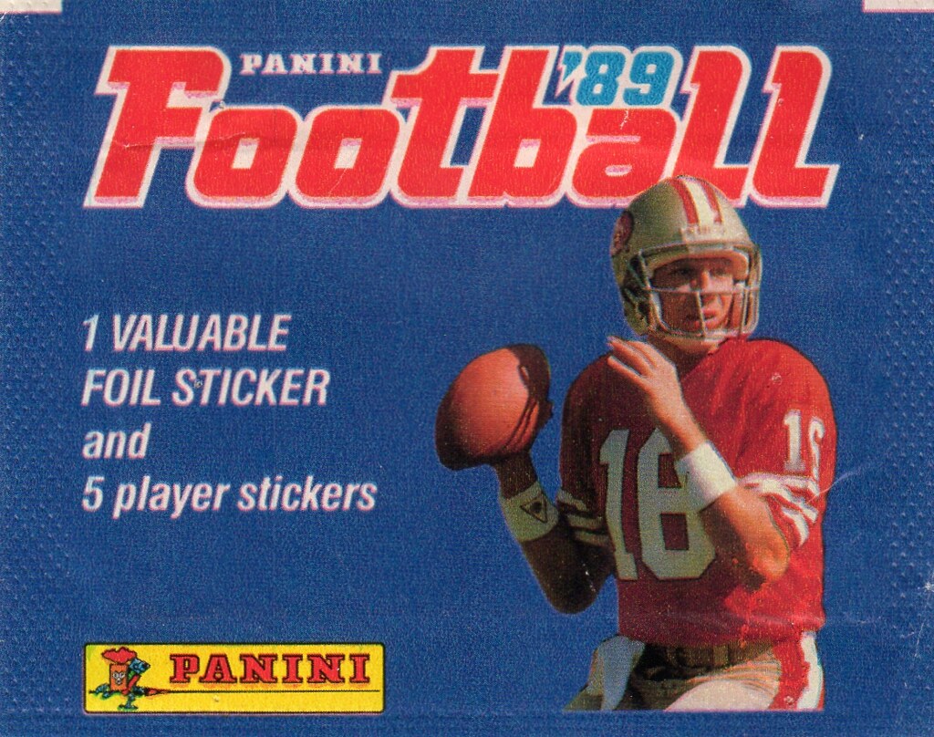 1989 Panini Sticker Wrapper - Montana, Joe