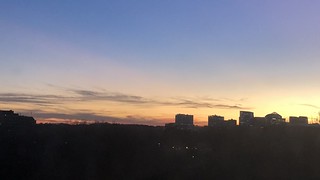 First sunset of 2023, Rosslyn skyline from Georgetown, Washington, D.C.