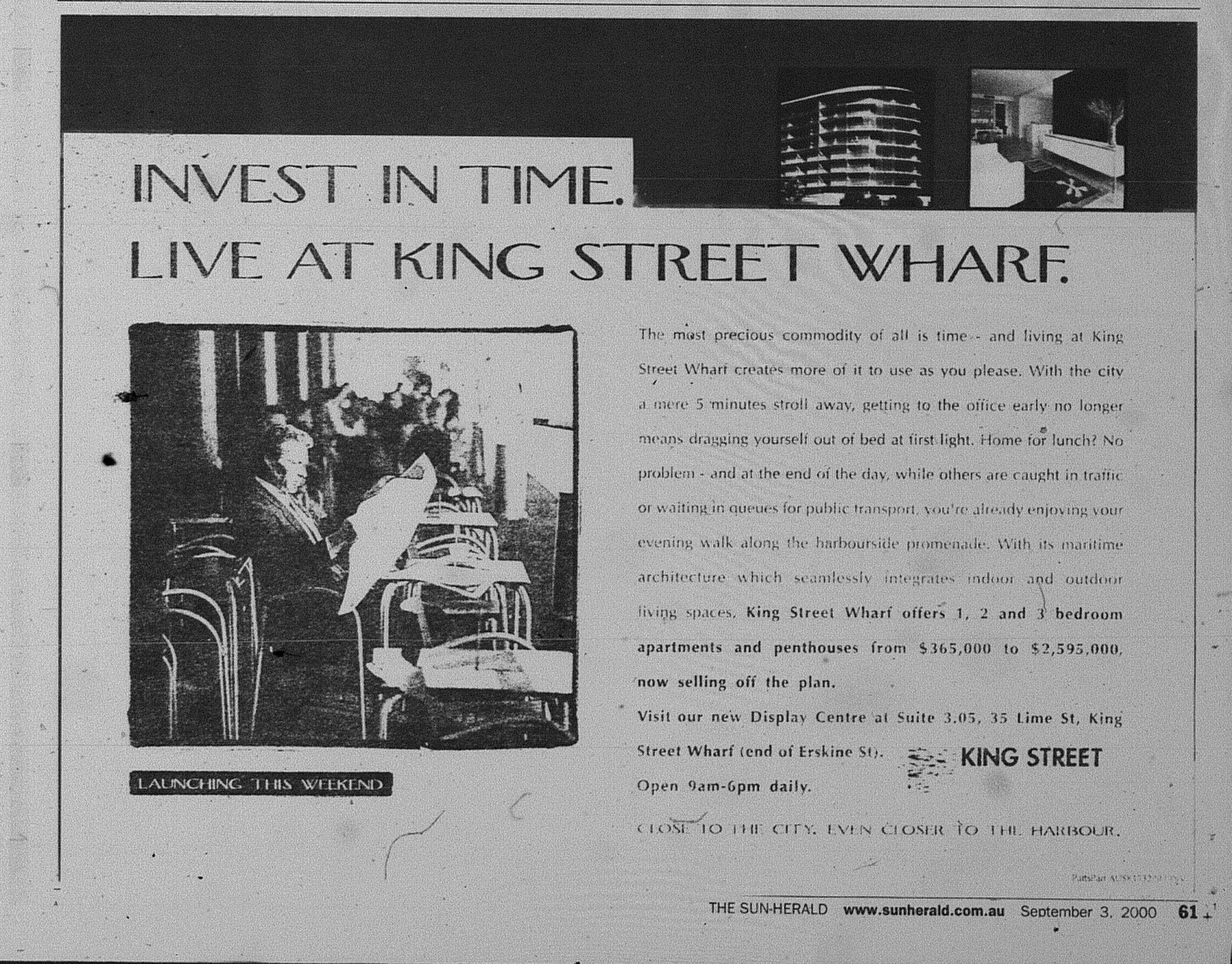 King Street Wharf Ad sun herald 61