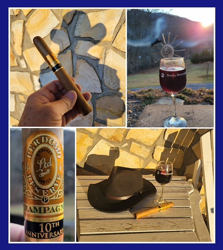 Happy New Year's Day Sunset from the Mountains! Perdomo Reserve Champagne 10th Anniversary! by John Reger Golf, 