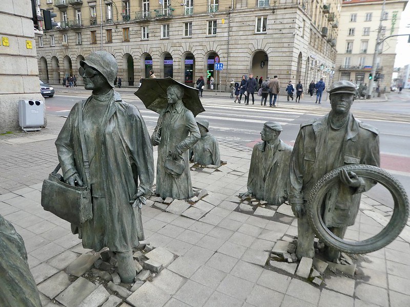 Statue of the Anonymous Passerby in Wrocław City Centre