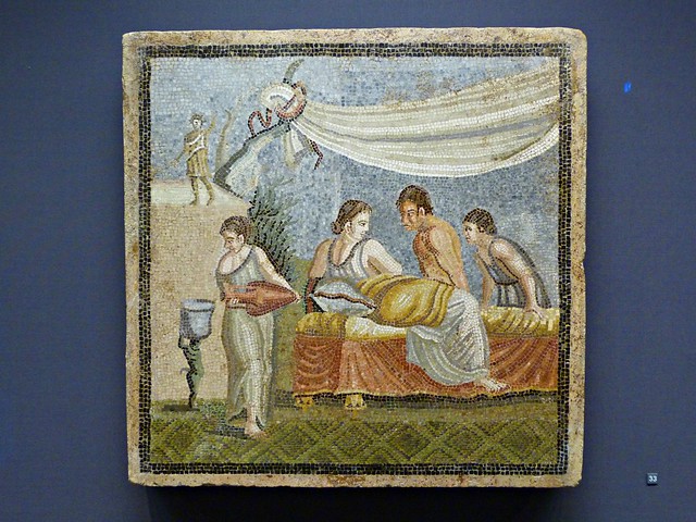 Mosaico romano procedente de Centocelle cerca de Roma 2 d.C. Kunsthistorisches Museum Wien. Viena 🇦🇹
